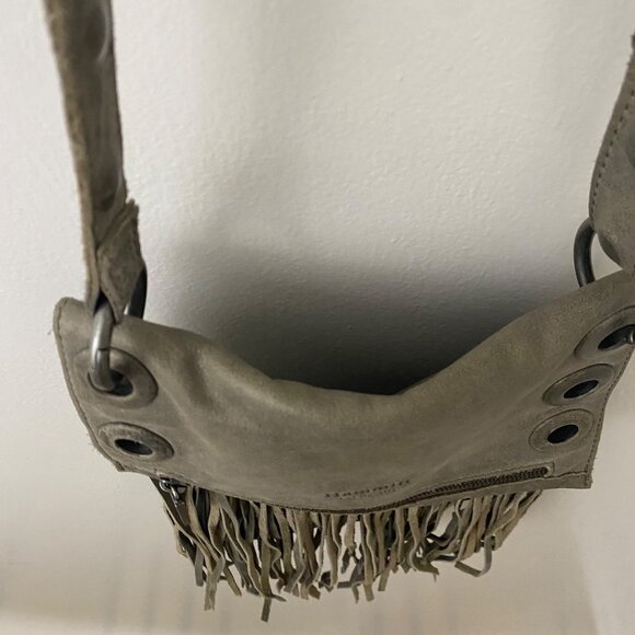 Hammitt Los Angeles Fringe Purse Bag Shoulder Crossbody Gray - Picture 4 of 11